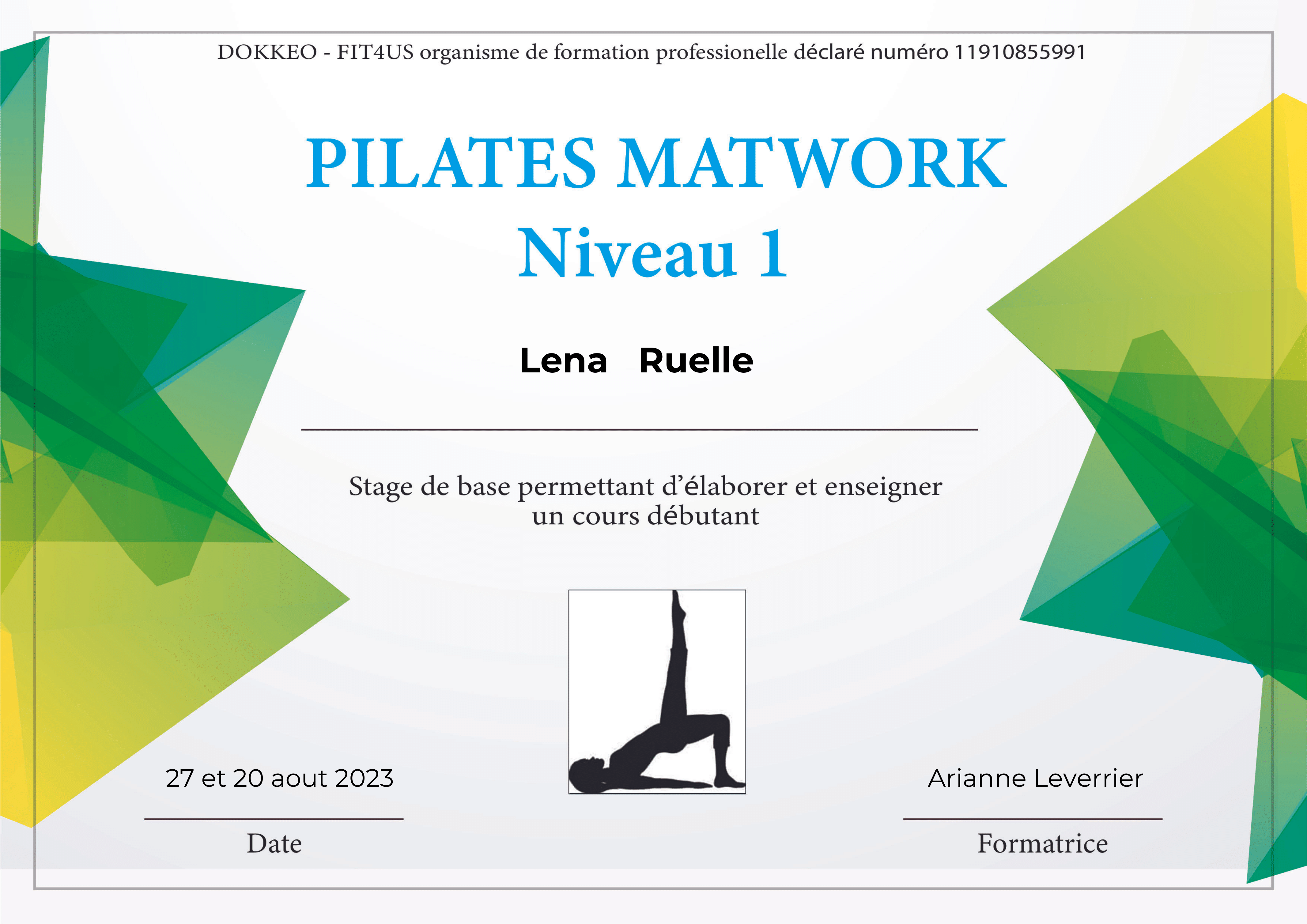 Pilates Matwork Niveau 1
