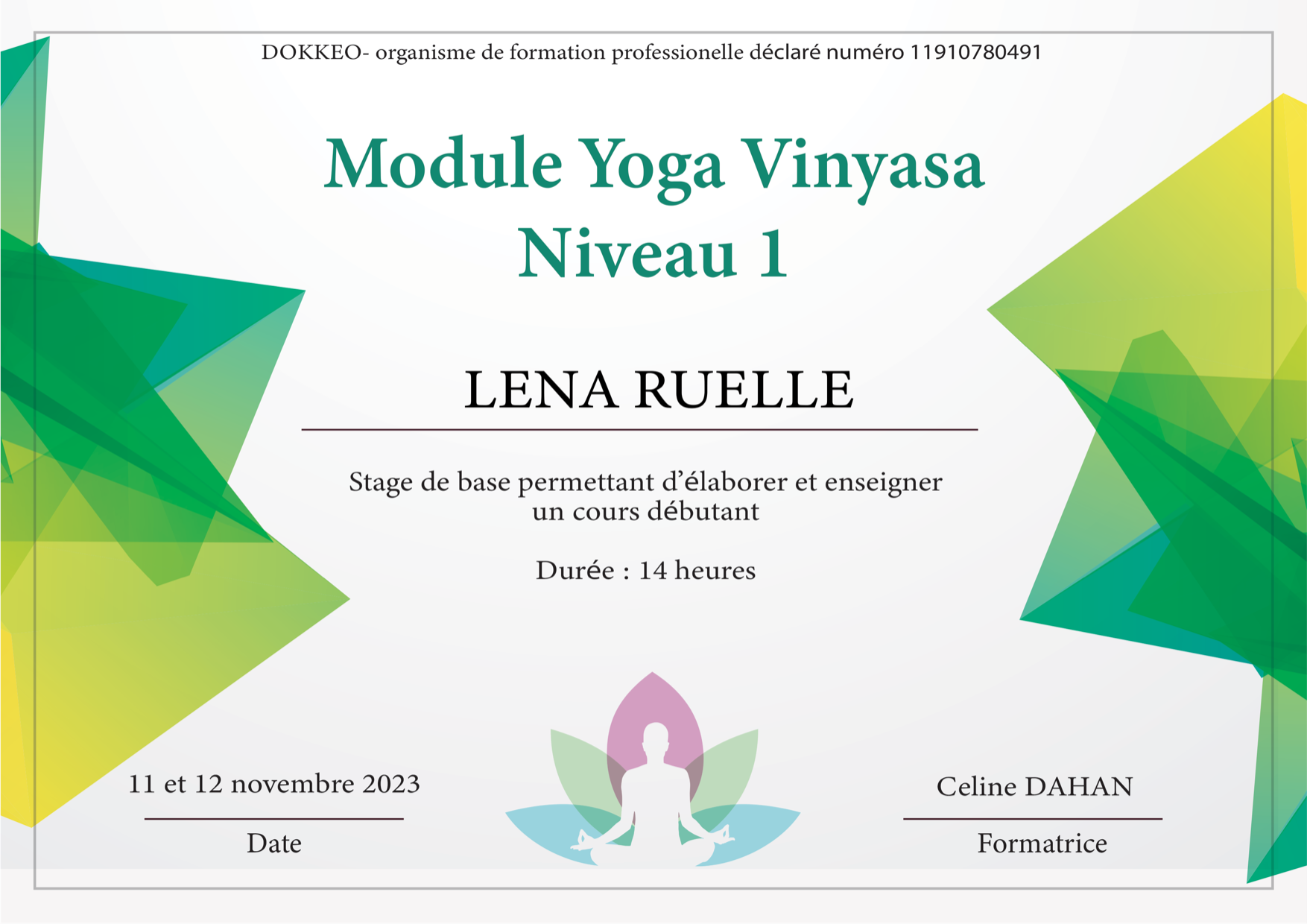 Yoga Vinyasa Niveau 1
